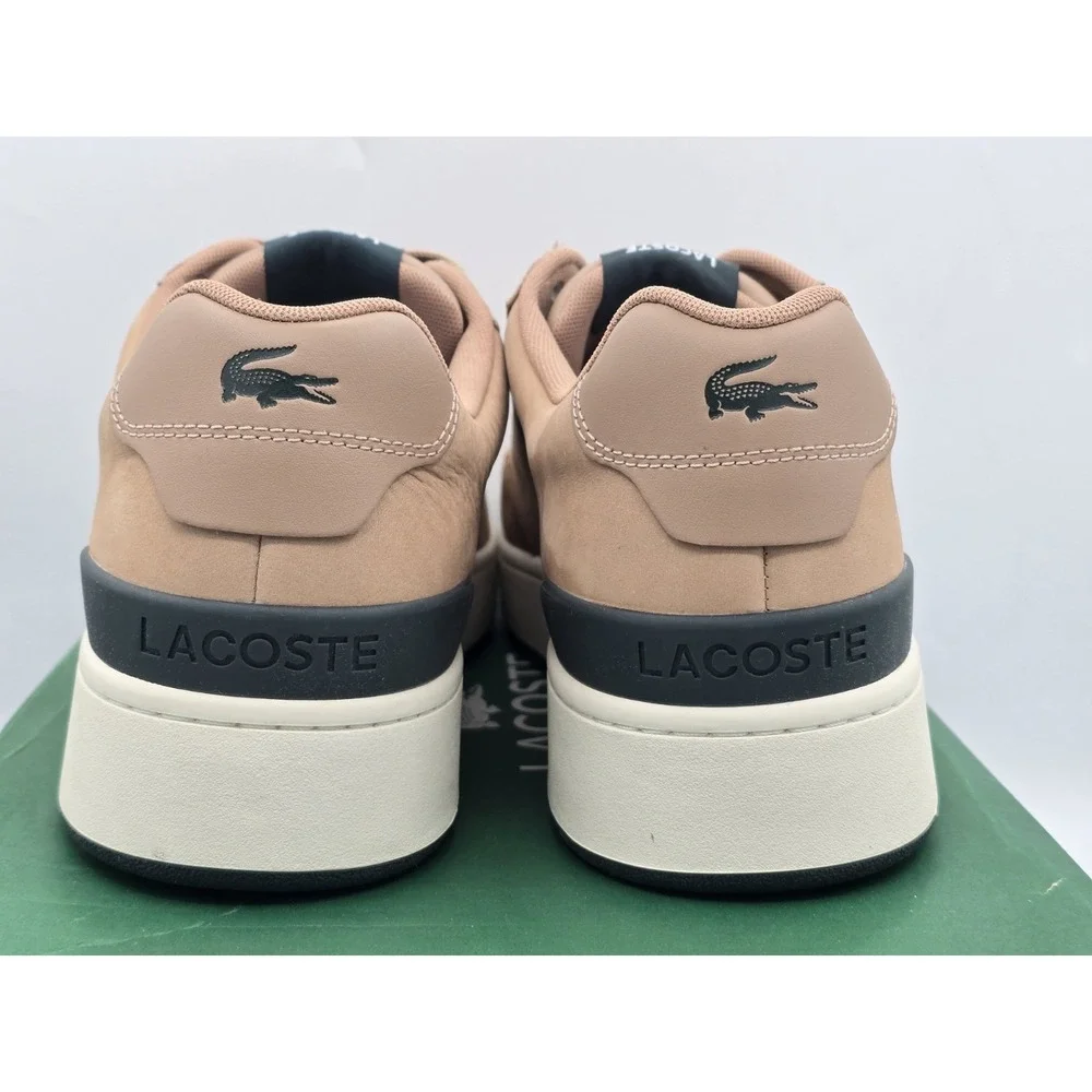 NIB Lacoste Men's Ace Clip 223 4 SMA Sneaker -‎ Brown/Off White - Size 12.5